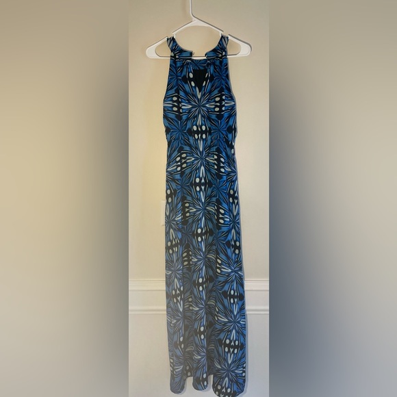 Outback Red (The Limited) maxi halter geometric dress size XS, blue - Picture 6 of 7